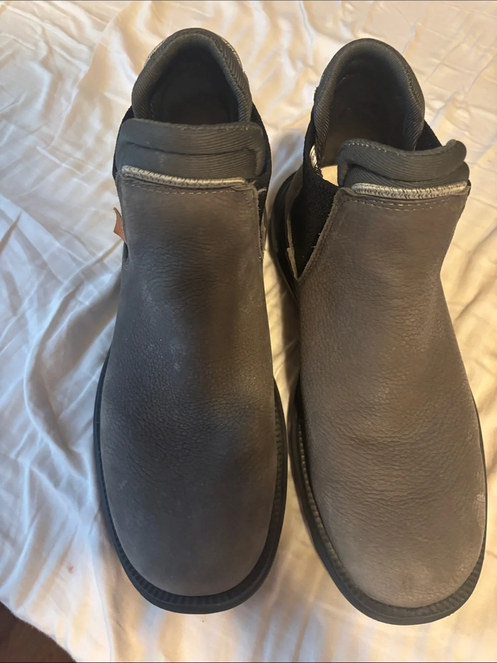 Hey Dude Gray Slip-On Leather Casual Loafers
